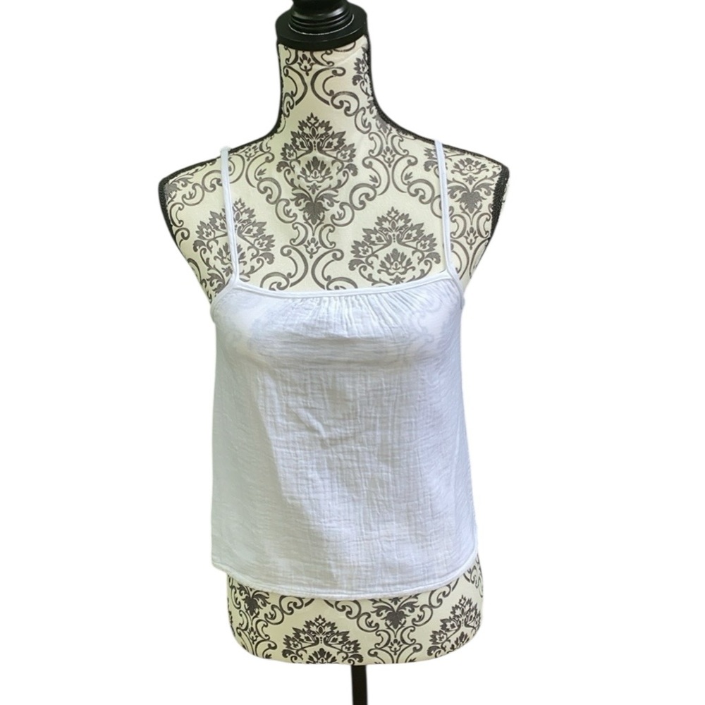 New bobi  Los Angeles White Camisole  Crop t shirt Top Size XS women